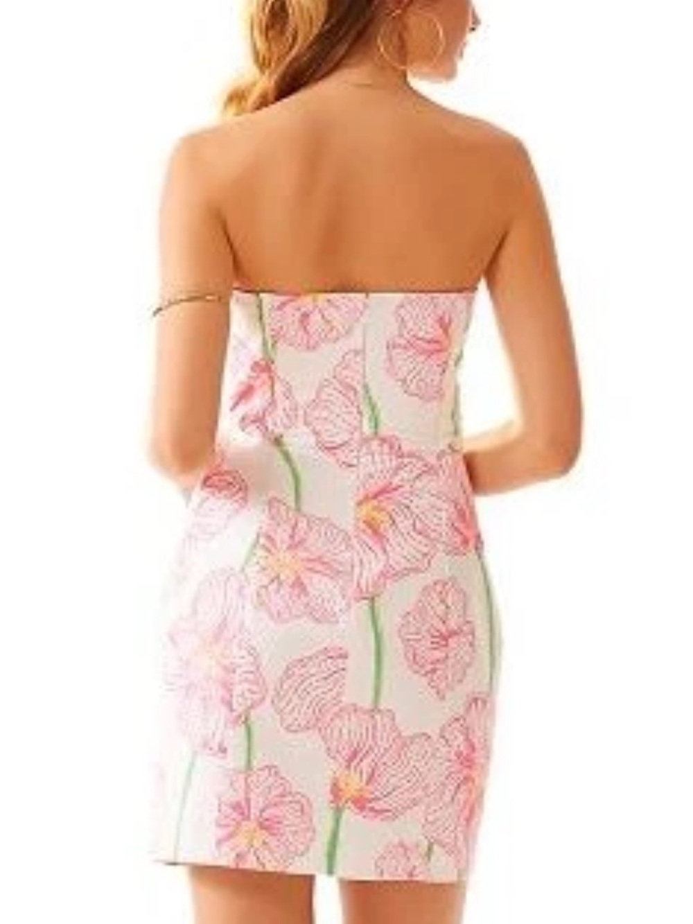 NWT $228 Lilly Pulitzer Angela Resort White Clover Cup Strapless Dress, Size 6 - Picture 4 of 11